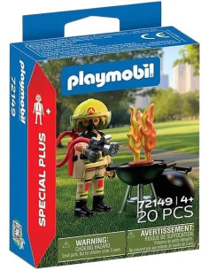 Playmobil Bombero con Foco de Incendio 72149