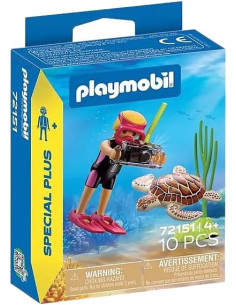 Playmobil Buceador Femenino con Tortuga 72151