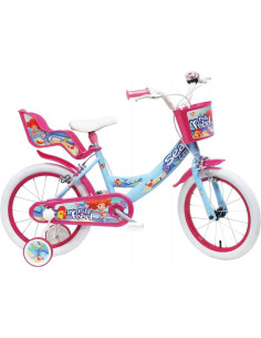 Sea Life, Bicicleta para niños, Azul/Fucsia/Blanco, 16"...