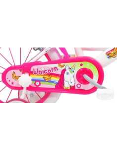 Bicicleta de unicornio de 14 " para niñas, con cesta y... 2