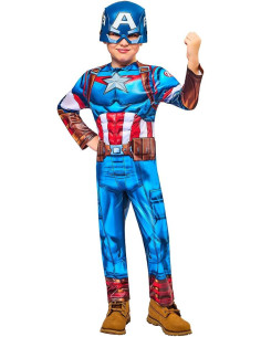 DISFRAZ CAPITAN AMERICA BLACK LINE INFANTIL talla 3 - 4...