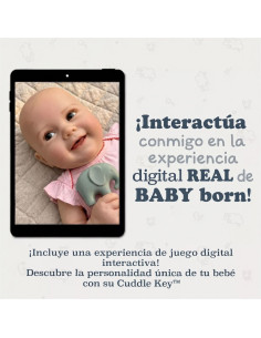 Baby born Muñeca Reborn realista pintada a mano, con ojos... 2