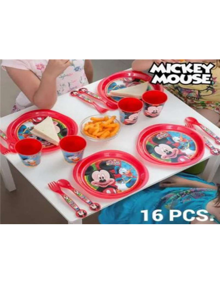 Menaje 16 piezas Mickey