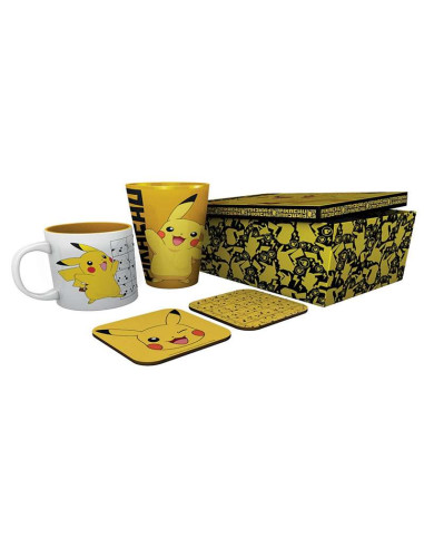 Pack Regalo Set Pikachu Vaso XXL + Taza + Posavasos Pokémon