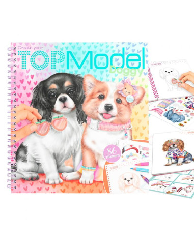 Create your TOPModel Doggy Colouring Book