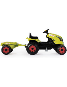 Tractor Claas Farmer XL a pedales con remolque  2