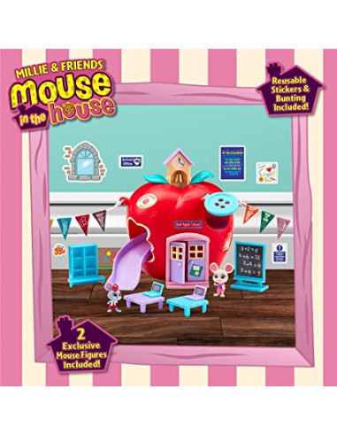 Millie and Friends Mouse in The House - Playset El Cole Manzana Roja