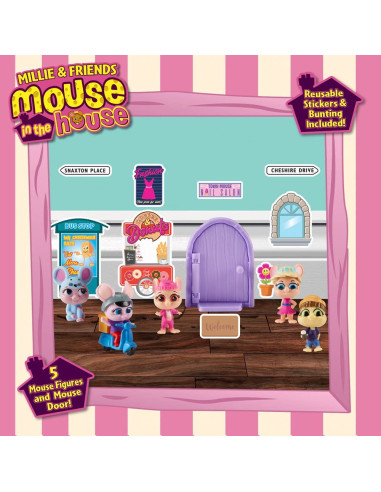 Millie and Friends Mouse in The House - Pack de 5 Figuras