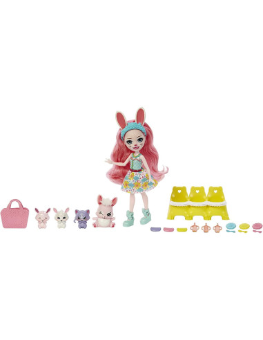 Enchantimals Baby BFFs Muñeca Bree Bunny con mascota conejo Twist