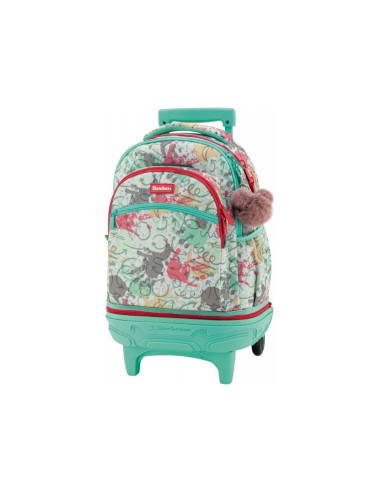 Mochila Escolar Carro Desmontable 44,5 cm Doble Cuerpo Fantastic