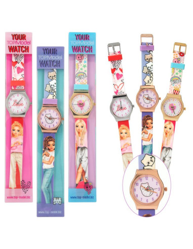 TOPModel reloj de pulsera de silicona con caja metálica