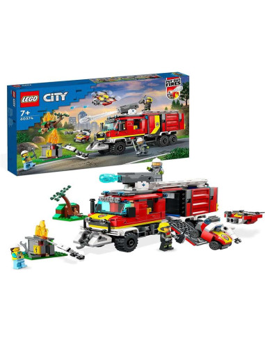 LEGO 60374 City Unidad Móvil de Control de Incendios, Camión de Bomberos de Juguete