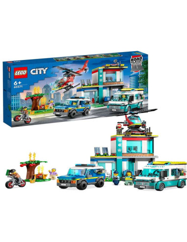 LEGO 60371 City Central de Vehículos de Emergencia