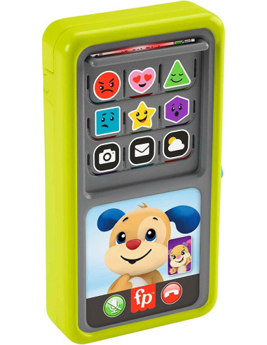 Fisher-Price Ríe y aprende Smartphone desliza y aprende Teléfono de juguete con sonidos