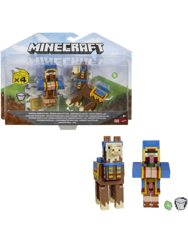 Mattel Minecraft Craft-a-Block 2-PK, Figuras de acción y Juguetes para Crear, Explorar y Sobrevivir