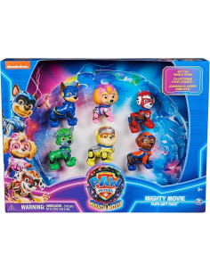 Patrulla Canina Pack 6 Figuras Pwa Mighty Movie Gift 