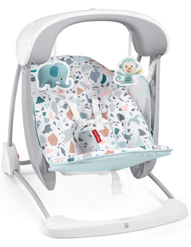 Fisher-Price THamaca Portátil Deluxe Plegable con Sonidos Y Vibraciones para Bebés 9Kg