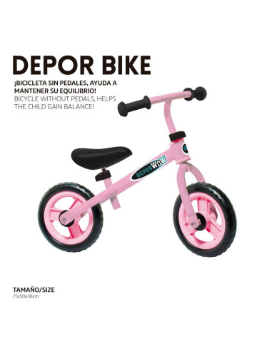 BICI ROSA SIN PEDALES ROSA SIN CASCO