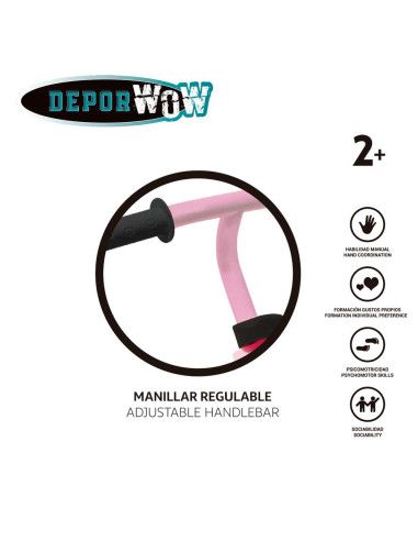 BICI ROSA SIN PEDALES ROSA SIN CASCO