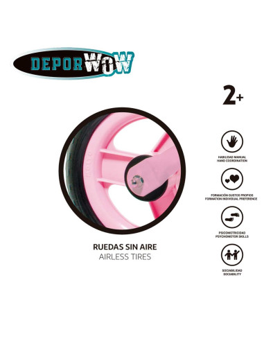 BICI ROSA SIN PEDALES ROSA SIN CASCO