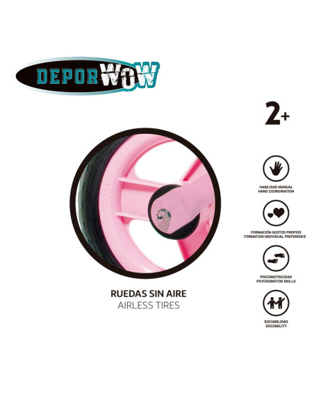 BICI ROSA SIN PEDALES ROSA SIN CASCO