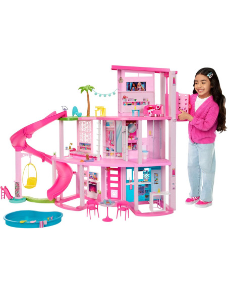 Barbie Dreamhouse 2023 Casa para muñecas de Juguete de 3 Plantas con +75 Muebles y Accesorios