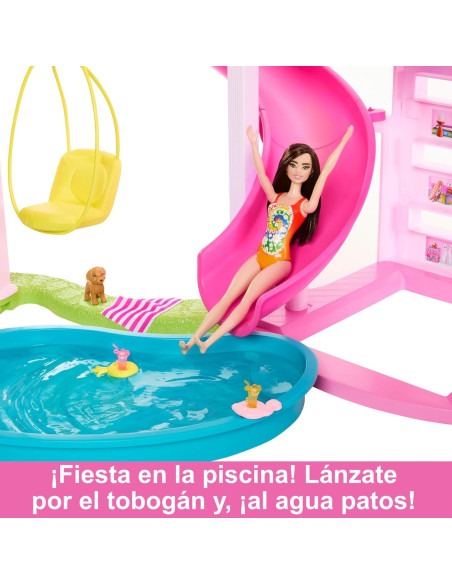 Barbie Dreamhouse 2023 Casa para muñecas de Juguete de 3 Plantas con +75 Muebles y Accesorios