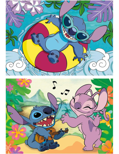 Disney Stitch | Set de 2 Puzzles Infantiles con...