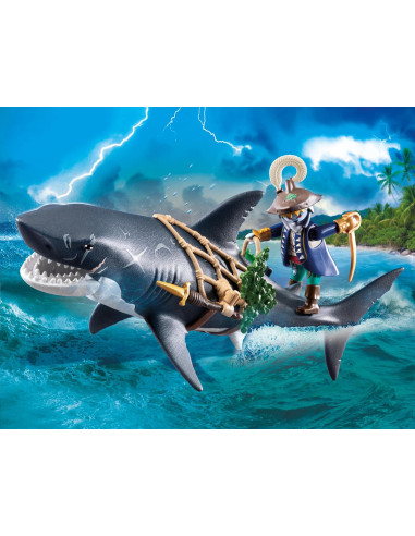 Playmobil Tiburon Gigante Con Pirata