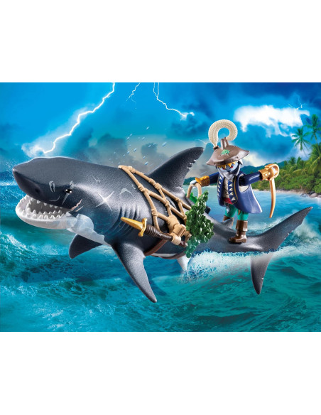 Playmobil Tiburon Gigante Con Pirata