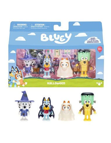 Bluey Pack 4 Figuras, Figuras Articuladas...