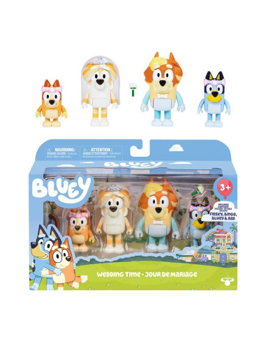 Bluey Pack 4 Figuras, Figuras Articuladas...