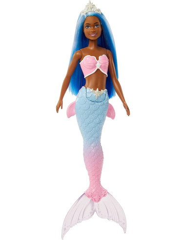 Barbie Sirena Muñeca Con Pelo Azul