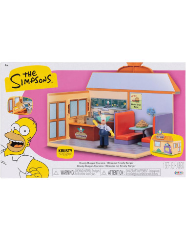 Los Simpsons Diorama Krusty Burger, Incluye...