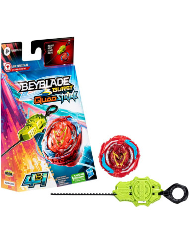 Hasbro Beyblade - Beyblade Burst QuadStrike - Kit Inicial con Top Zeal Achilles A8