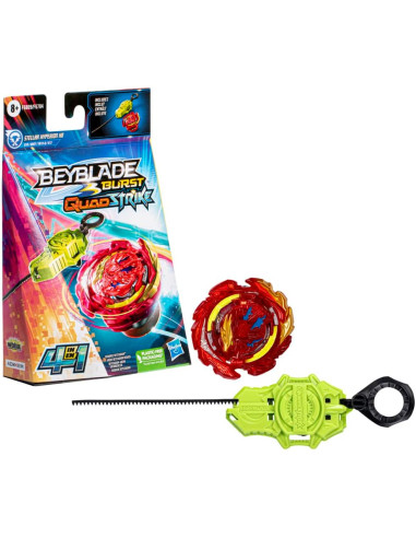 Hasbro Beyblade - Beyblade Burst QuadStrike - Kit Inicial con Top Stellar Hyperion H8 