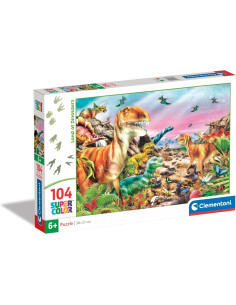 Puzzle - Isla de Dinosaurios - Supercolor Puzzle Infantil...