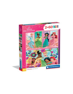Puzzle 2x60 piezas Disney Princess