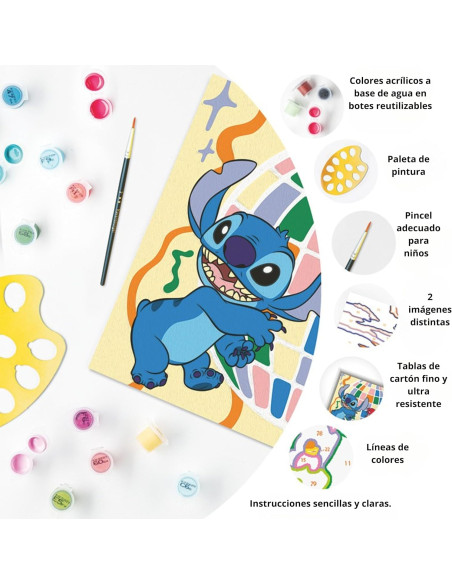 Creart D Disney Stitch y Leroy | Pintar por Numeros Niños
