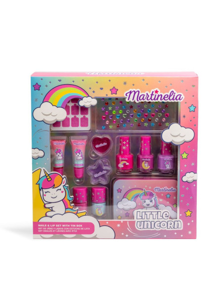 Martinelia Little Unicorn Set de Uñas y Labios con Estuche de Lata