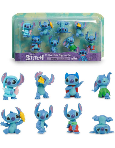 Cápsulas Mágicas - Stitch Set Figuras Coleccionables, Pack 8 Figuras exclusivas de Stitch de Disney