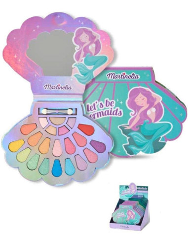 Paleta sombras de ojo en forma de concha let´s be mermaids