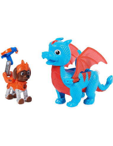 Paw Patrol conjunto de Figuras de acción de Zuma y el dragón Ruby de Rescue Knights