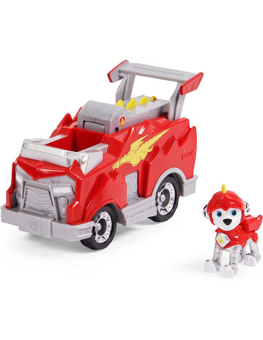 Patrulla Canina - Coche TRANSFORMABLE Rescue Knights + Figura Marshall