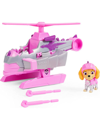 Patrulla Canina - Coche TRANSFORMABLE Rescue Knights + Figura Skye