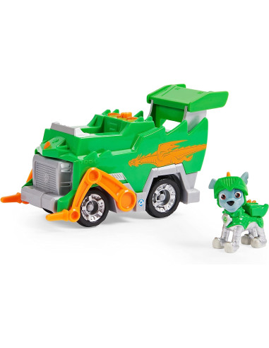 Patrulla Canina - Coche TRANSFORMABLE Rescue Knights + Figura Rocky