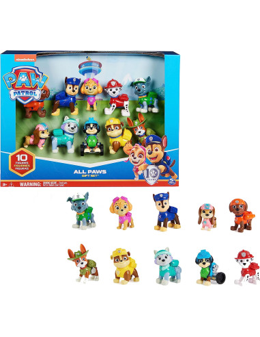 Patrulla Canina - Figuras Patrulla Canina - Pack de Regalo de 10 Figuras