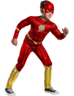 Disfraz Flash Black Line para niños talla 5 - 7 años,...