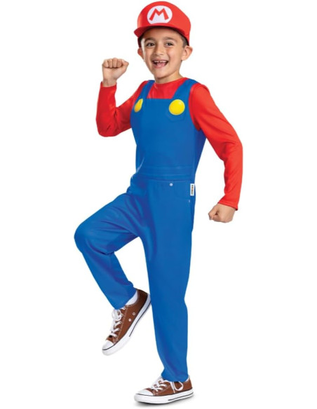 Disfraz Infantil de Mario de Super Mario Bros 4-6 años