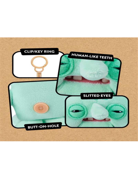 Fuggler ZURU - Llavero de peluche de Calamardo de 5 pulgadas, divertido monstruo feo con clip, var